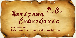 Marijana Čeperković vizit kartica